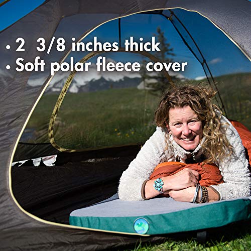 LaidBackPad Memory Foam Camping Sleeping Pad - Memory Foam Mattress for Camping, with Built-in Mattress Connector, The Most Comfortable Portable Sleeping Pad- 24 x 72 x 2⅜ Inches, 8.5 lbs