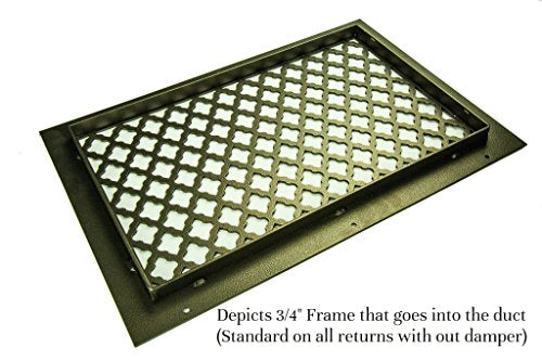 14 x 20 Oil Rubbed Steel Tuscan Ceiling and Wall Air Returns and Grilles (16" x 22" Overall)