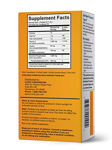Lypo–Spheric Vitamin C 12 360 Packets 1,000mg Essential Phospholipids Liposome Encapsulated For Improved Absorption 100% Non–GMO