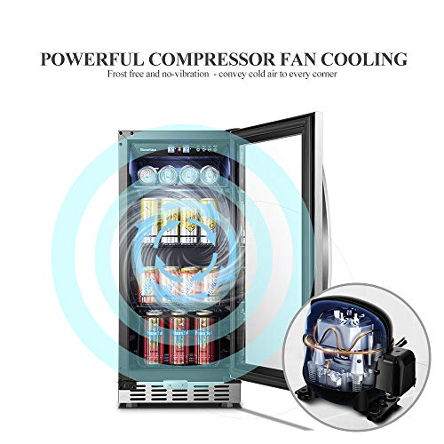 15 Inch Wide 70 Cans, Sinoartizan Under Counter Beverage Cooler