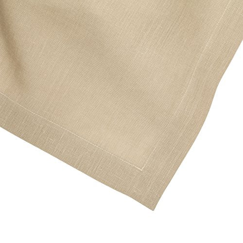 Huddleson Camel Gold Pure Linen Tablecloth 72x72 Square