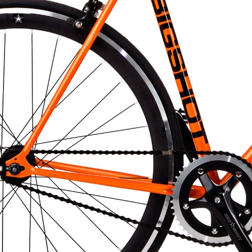 Big Shot Bikes Havana Orange Fixie Track Bike Fixed Gear for Men & Women Rider Height 5'2" to 5'7" Small