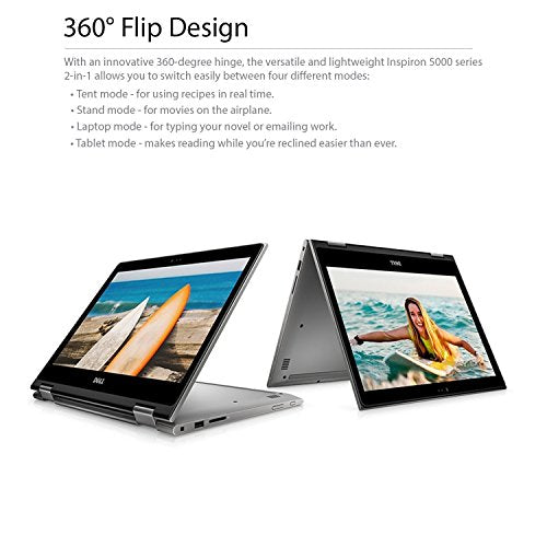 2018 Dell 13.3inch 2 in 1 Touchscreen Laptop tablet Intel Quad Core i7 8550U 8GB DDR4 512GB SSD MaxxAudio Backlit Keyboard Win 10