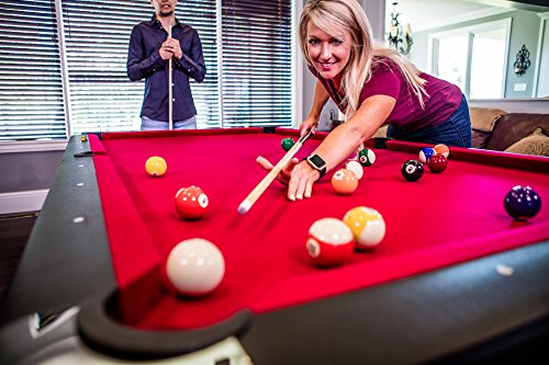 Mizerak Donovan II 8' Billiard Table with 2 Cues, Set of Billiard Balls, Triangle Brush and 2 Chalk