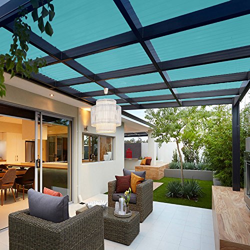 E&K Sunrise 12 x 108 Turquoise Green Sun Shade Fabric Sunblock Shade Cloth Roll 95% UV Resistant Mesh Netting Cover