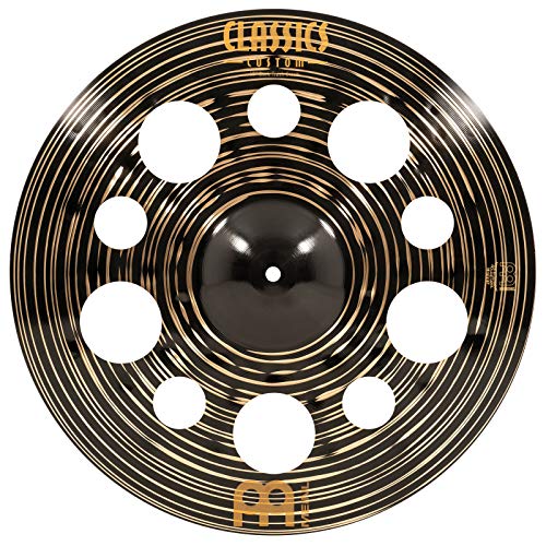 Meinl Cymbals 18" Trash Crash Cymbal with Holes - Classics Custom Dark - MADE IN GERMANY, 2-YEAR WARRANTY (CC18DATRC)