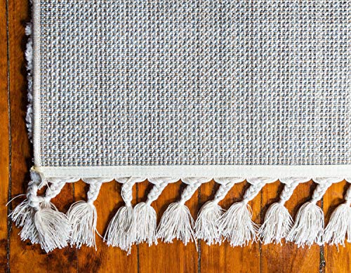Unique Loom Hygge Shag Collection Solid Plush Cozy Ivory Area Rug (9' 0 x 12' 0)