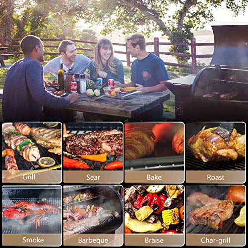 Z GRILLS Wood Pellet Grill and Smoker Ourdoor with Update Pid Controller 8-in-1 Outdoor Smoker(ZPG-5502H)