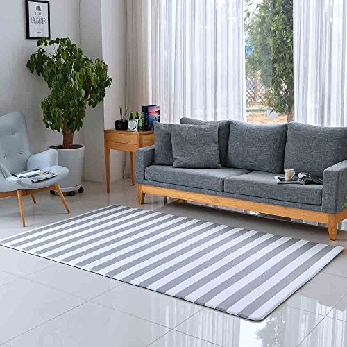 Premium Baby Play Mat - Cushion Floor Foam Mat for Infants Kids Kindergarten – Waterproof, Easy to Clean, Soft and Thick – Non Toxic, Reversible (90" x 55", Grey Herringbone)