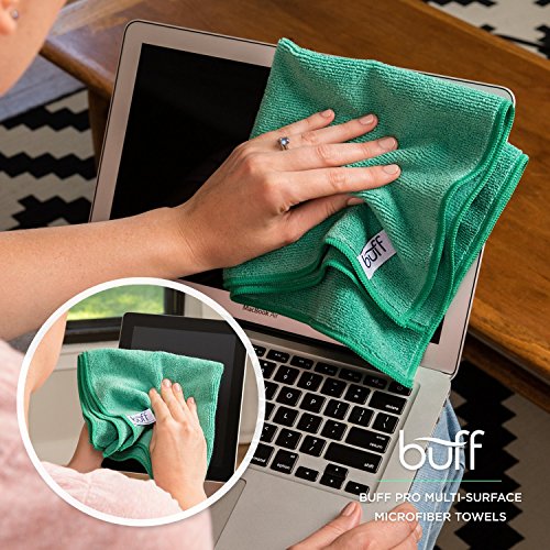 16" x 16" Buff Pro Multi Surface Microfiber Towels Bulk | Case: 216 Qty (White)