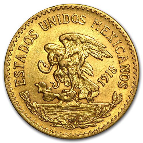 1918 MX Mexico Gold 20 Pesos XF Gold Extremely Fine