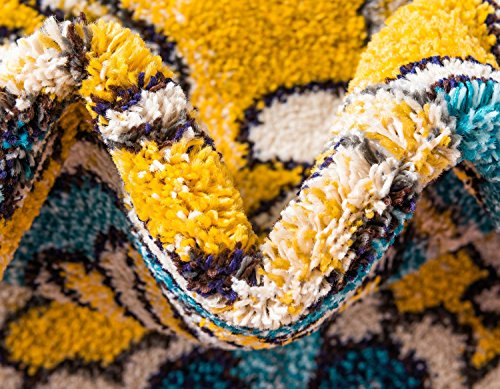 Unique Loom Estrella Collection Vibrant Abstract Gold Area Rug (9' 0 x 12' 0)