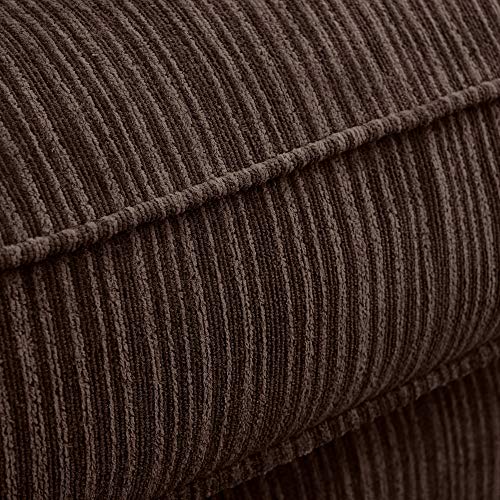 Serta Palisades Upholstered Sofas for Living Room Modern Design Couch, Straight Arms, Soft Fabric Upholstery, Tool-Free Assembly, 61" Loveseat, Brown