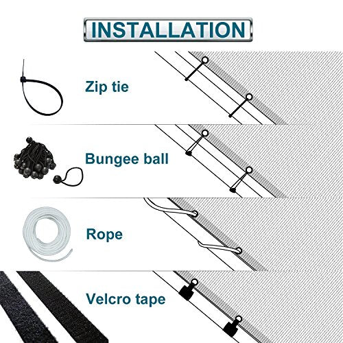 Coarbor Rectangle 6'x14' Straight Edge Waterproof Sun Shade Sail with Grommets for Pergola Patio Gazebo Pool Awning