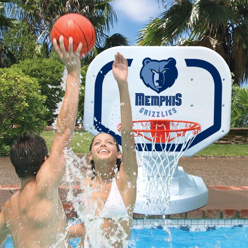 Poolmaster 72914 Memphis Grizzlies NBA USA Competition-Style Poolside Basketball Game