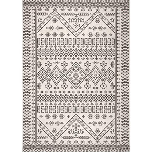 nuLOOM Kandace Tribal Indoor/Outdoor Area Rug, 7' 6" x 10' 9", Ivory