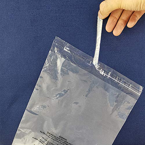 100 Pack 9x12inch Self Seal Clear Suffocation Safety Warning Poly Bags 1.5 Mil,Perfect for Packaging, Shipping & FBA Shipment