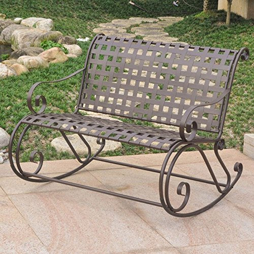 International Caravan Double Patio Rocker in Verdigris