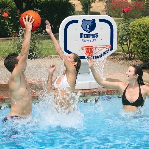 Poolmaster 72914 Memphis Grizzlies NBA USA Competition-Style Poolside Basketball Game