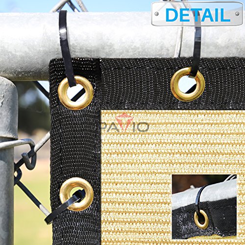 Patio Paradise Fence Privacy Screen Backyard Shade Windscreen Mesh Fabric Brass Grommet 88% Blockage 3 Years Warranty Customized