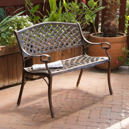 Eastwood Antique Copper Cast Aluminum Bench