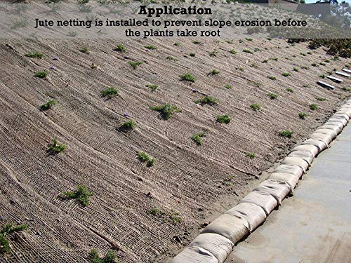 Sandbaggy Jute Netting Roll Erosion Control Matting Blanket Mesh Blanket Installation For Erosion Control 225ft Length By 4ft Width