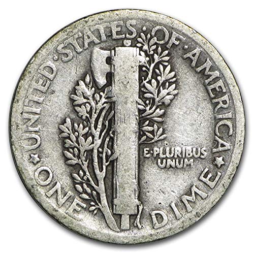 1916-1945 90% Silver Mercury Dime $50 Face-Value Bag Avg Circ Dime Very Good