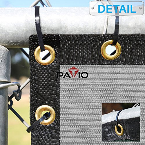 Patio Fence Privacy Screen 8'x50', Pergola Shade Cover Canopy Sun Block,180 GSM, 90% Privacy Blockage (Light Gray)