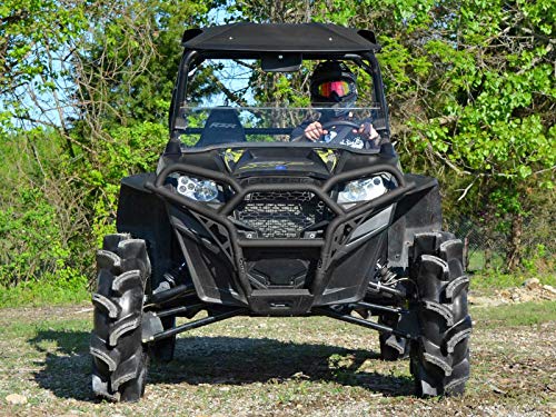 SuperATV Sport Front Brush Guard Bumper for Polaris RZR 570 (2012+) - Wrinkle Black