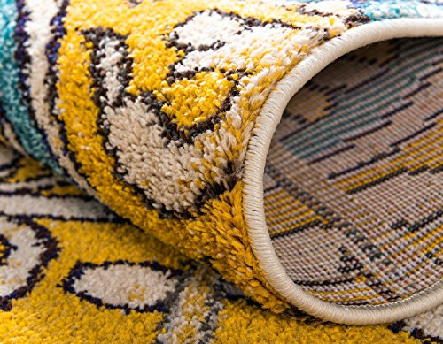 Unique Loom Estrella Collection Vibrant Abstract Gold Area Rug (9' 0 x 12' 0)