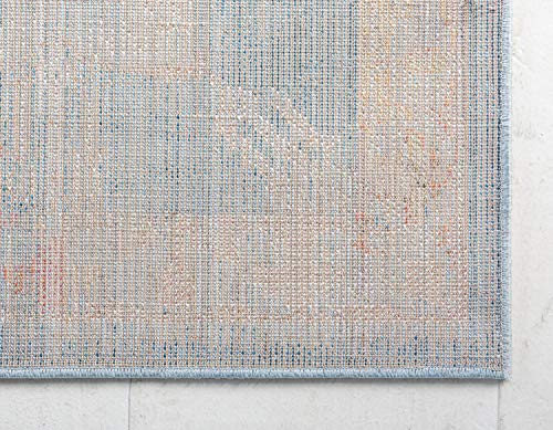 Unique Loom Brighton Collection Bright Traditional Bohemian Vintage Blue Area Rug (9' 0 x 12' 0)