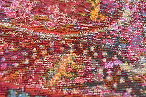 Unique Loom Baracoa Collection Bright Tones Vintage Traditional Round Rug, 8 ft 4 in, Red/Pink