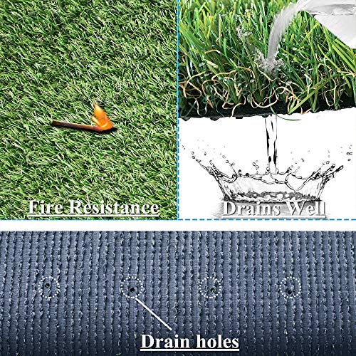 Conscience Trading Artificial Grass Realistic Fake Grass Artificial Turf Lawn Synthetic Deluxe Thick Lawn Pet Turf Garden