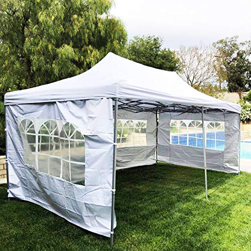 10x20 ft EZ Instant Pop up Canopy Carport,Party Tent Folding Gazebo with Removable Sidewalls and Wheeled Bag Waterproof