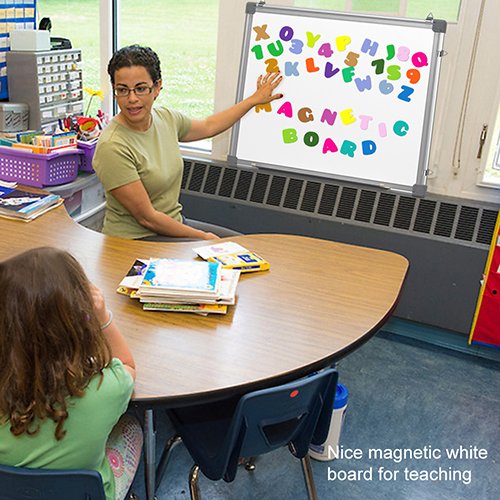 Large 78 x 36 inches Magnetic Dry Erase Board with Pen Tray | Wall-Mounted Aluminum Message Presentation Memo White Board for Office Home and School