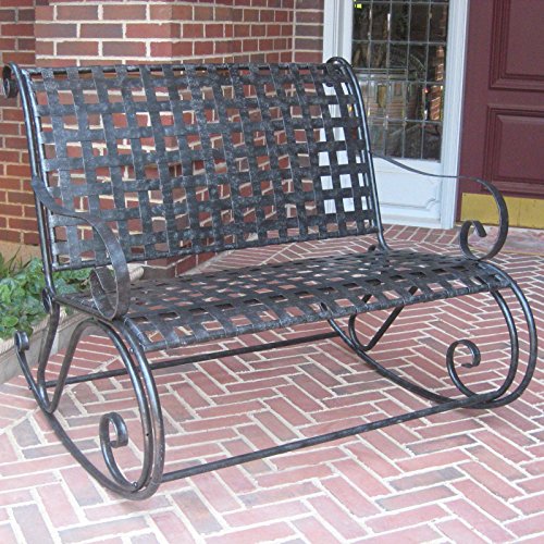 International Caravan Double Patio Rocker in Verdigris