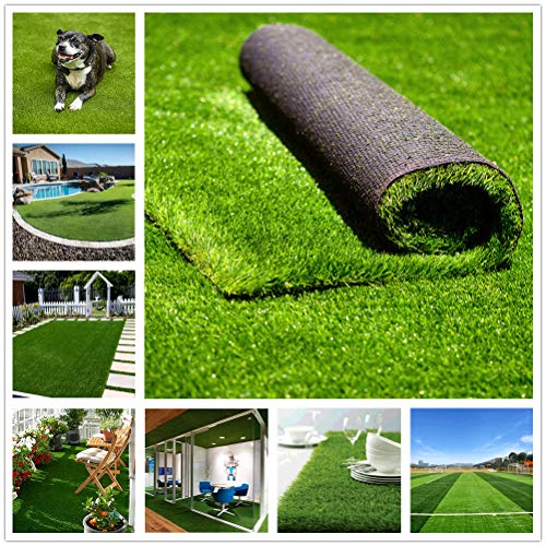 Conscience Trading Artificial Grass 12' x 24' 288 Ft2 Realistic Turf Lawn Synthetic Deluxe Thick Lawn Pet Backyard Patio Balcony Customized Sizes