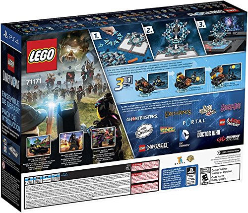 Lego Dimensions Ghostbusters Starter Pack + Peter Venkman Level Pack + Slimer + Stay Puft Fun Packs for Playstation 4 or PS4 Pro Console