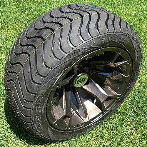 12" BLACKJACK Metallic Bronze Aluminum Wheels and 215/40-12 Low Profile DOT Tires Combo - Set of 4