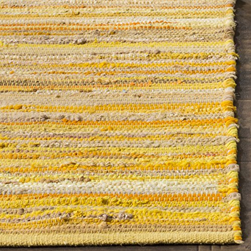 Safavieh Rag Rug Collection RAR130B Hand-Woven Blue and Multi Flatweave Cotton Area Rug (9' x 12)