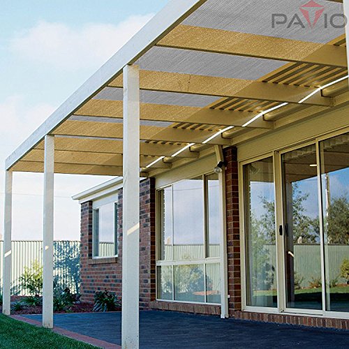 Patio Paradise 12' x 128' Sunblock Shade Cloth Roll,Light Grey Sun Shade Fabric 95% UV Resistant Mesh Netting Cover for Outdoor,Backyard,Plant,Greenhouse,Barn