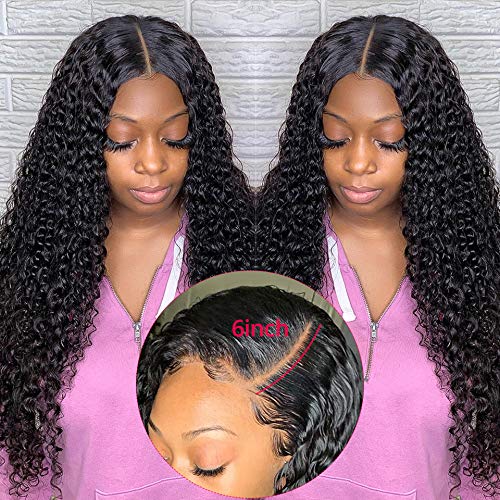 13x6 26 Inch Lace Front Wigs Human Hair Water Wave Lace Frontal Wigs with Baby Hair Brazilian Virgin Deep Curly Wet and Wavy Human Hair Wigs For Black Women Lace Frontal Wigs Pre plucked 150% Density (26 Inch, 13x6 Water)