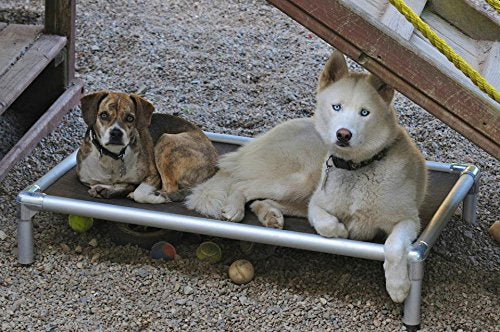 Kuranda All-Aluminum (Silver) Chewproof Dog Bed - XXL (50x36) - Vinyl Weave - Sierra
