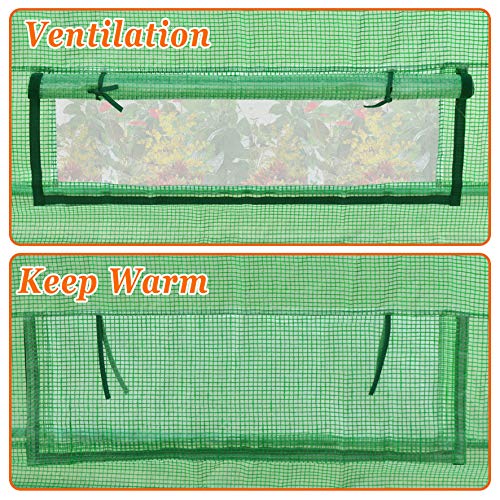 Strong Camel Portable Large Walk in Greenhouse Outdoor Tunnel Garden Plant Hot House (12'X7'X7'(2))