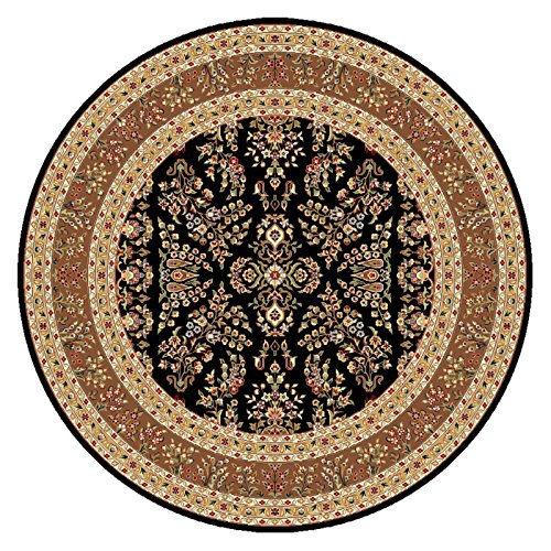 Safavieh Lyndhurst Collection LNH331D Traditional Oriental Black and Tan Rectangle Area Rug (8'11" x 12')