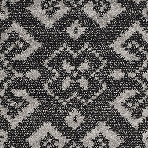 SAFAVIEH Adirondack Collection ADR107A Rustic Boho Non-Shedding Living Room Bedroom Area Rug, 8' x 8' Round, Silver / Black