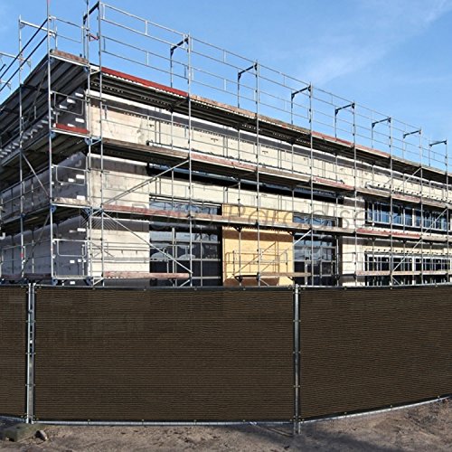 Patio Fence Privacy Screen 14' x 28', Pergola Shade Cover Canopy Sun Block, Heavy Duty Fence Privacy Netting, Commercial Grade Privacy Fencing, 180 GSM, 90% Privacy Blockage (Brown)