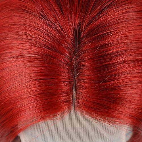 13x6 Pre Plucked Lace Front Wigs Human Hair Red Bob 150% Density Perfectly Pre Plucked Lace Front Orange Bob Wig 12" Short Straight Colored Summer Hairstyles for Women