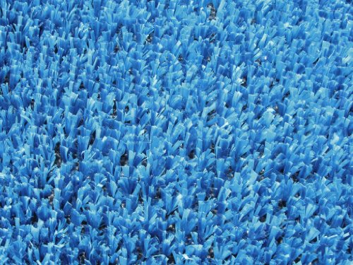 12'X24' - BLUE - 1/4" Thick - 8 oz. Artificial Grass Turf Carpet Indoor / Outdoor Area Rug. Premium Nylon Fabric FINISHED EDGES .UV-Protected - weather and Fade-resistant ,100% UV olefin. Light Weight Marine Backing. MANY SIZES and Shapes. Rectangles, Squ