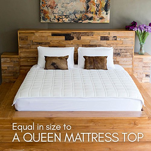 Baloo Weighted Blanket for Adults 60x80 inches, Fits Queen Size Bed TOP, Eco-Friendly Luxury, Chemical-Free, Soft Cool Cotton White